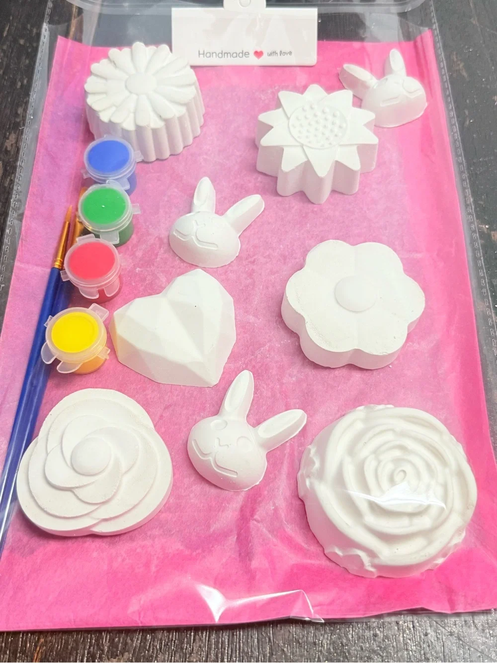 Handmade Paint-Your-Own Party Favor Kit — Pink